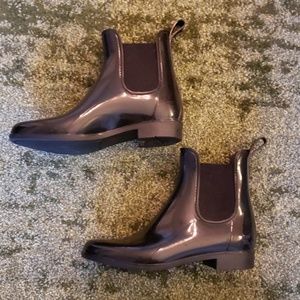 J.Crew Black Chelsea Rain Boots